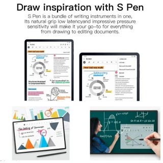 Samsung S Serisi Tablet Uyumlu S Pen Bluetooth Gerektirmeyen Manyetik Çizim Kalemi (S9/S8/S7/S6 Lite)