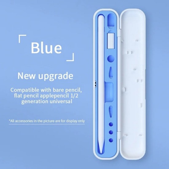 Apple Pencil Pro / 2. Nesil / 1. Nesil Uyumlu Stylus Koruyucu Kutu ve Kalem Tutucu