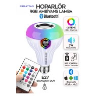 Legend Bluetooth Hoparlörlü Akıllı RGB LED Ampul - E27 Duy Müzikli Lamba ve Ses Bombası
