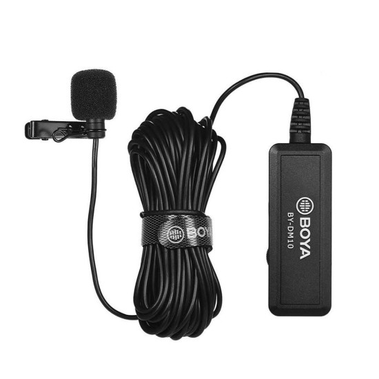 BOYA BY-DM10 Lightning ve USB Yaka Mikrofonu iPhone PC Podcast Röportaj Mikrofon