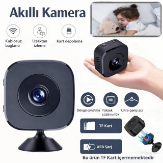 M5 Mini WiFi Kamera Şarjlı Hareket Algılama Ev Ofis