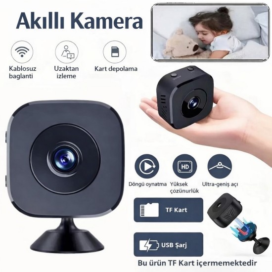 M5 Mini WiFi Kamera Şarjlı Hareket Algılama Ev Ofis