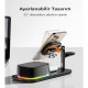 Samsung ve Apple Uyumlu 6’sı 1 Arada Manyetik Kablosuz Şarj İstasyonu 25W Hızlı Şarj Bluetooth Hoparlör Alarm Saat Gece Lambası