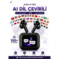 DBL. Aura AI Pro 144 Dil Tercüme Kulaklık Bluetooth 6.0 ANC ENC 500 mAh HD Ses